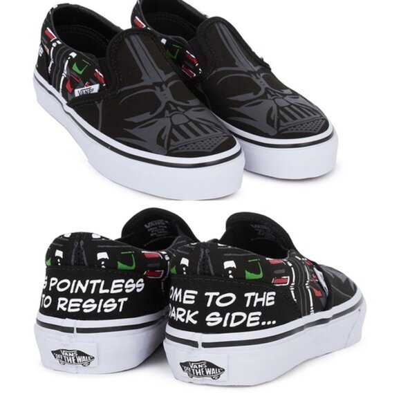 VANS Slip On Star Wars Darth Vader Sneakers Kids/Youth Size 2.5 - Picture 1 of 4